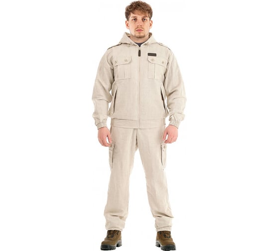 Изображение товара Костюм для охоты PRIDE Фаворит лен натуральный, р-р 56-58 рост 182-188 4660335519972