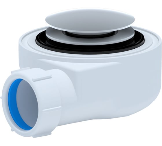 Изображение товара Сифон для душевого поддона АНИ Пласт.1 1/2**50 с г/т375 *40/50 хром,кл-кл.(гриб.-сет.) E450CLG