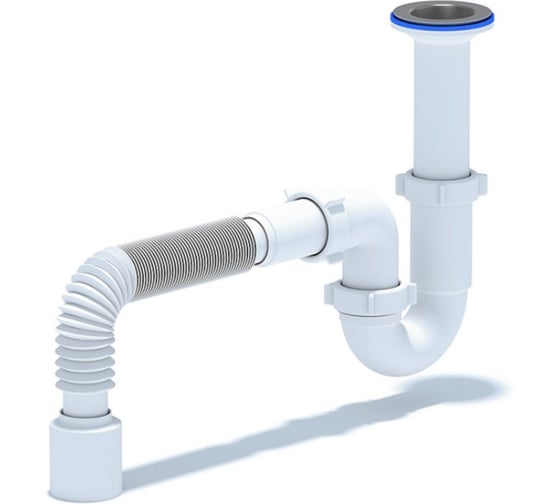 Изображение товара Сифон АНИ Пласт Ани 1 1/2*40 прямоточны й сгибкой трубой 40x40 D0510