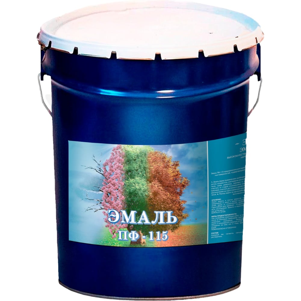 Изображение товара Эмаль АККОРД ПФ-115 зеленая глянцевая 5 кг для стен и металла