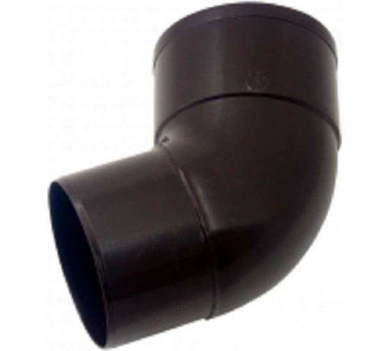 Изображение товара Отвод колено соединение водосточной трубы IMPLAST 67 гр, 80 мм G130/80, коричневый, 13596