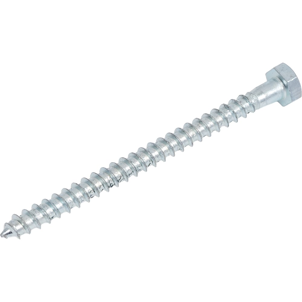 Изображение товара Шуруп Глухарь КостИнСтрой 6x80 DIN 571 белый цинк 150 шт