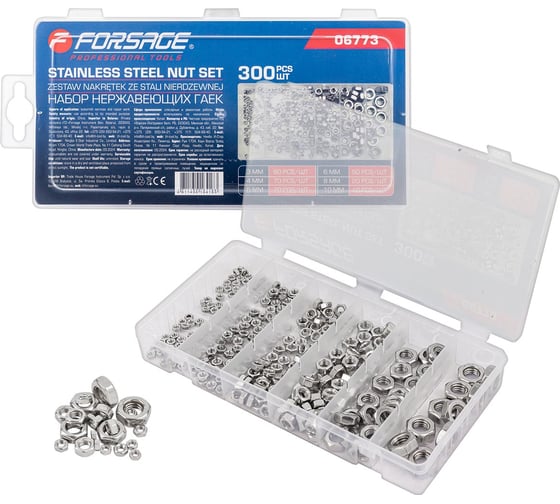Изображение товара Набор нержавеющих гаек Forsage набор 300 шт F-06773(65439)