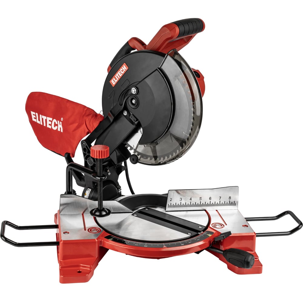 Изображение товара Торцовочная пила Elitech ПТ 1625 с мощным двигателем и пылеотводом