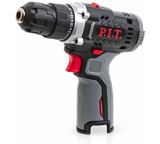 Изображение товара Дрель аккумуляторная P.I.T. X-DRIVER SOLO 12В, 22Нм, 10 мм, 2ск, 0-350/1350 об/мин, коробка PBM12K-10A