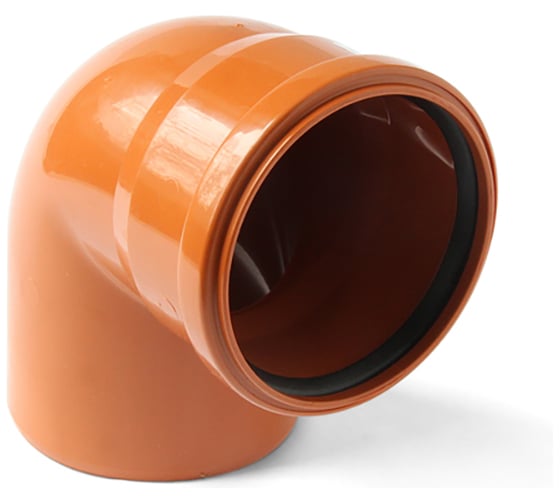 Изображение товара Отвод для наружной канализации Valfex 87.5 град, 160мм, рыжий 30101160