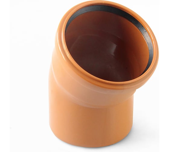 Изображение товара Отвод для наружной канализации Valfex 30 град, 160мм, рыжий 30105160