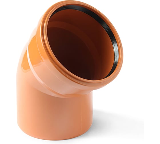 Изображение товара Отвод для наружной канализации Valfex 45 град, 160мм, рыжий 30102160
