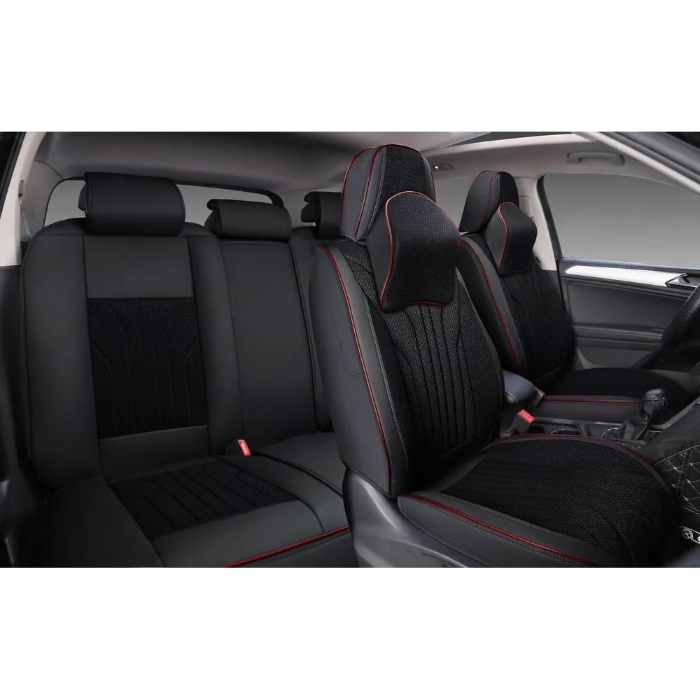 Изображение товара Накидки PSV 5D Forward черные с красным кантом для универсальных автомобилей