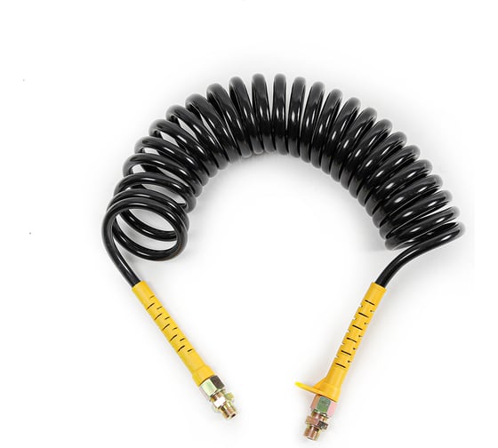 Изображение товара Шланг пневматический витой Крал М16 L=7.5м (t=-60 +50) (черный)с желтым 1952