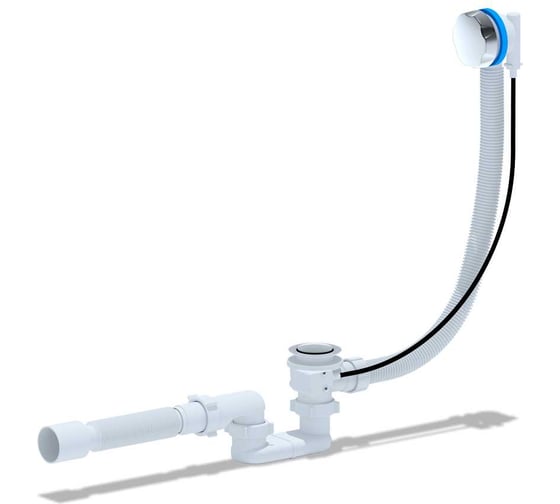 Изображение товара Перелив АНИ Пласт полуавтоматический, с сифоном плоский (металл) EM602