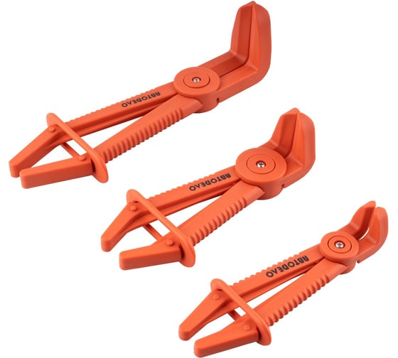 Изображение товара Зажимы для шлангов изогнутые Автоdело 90 D 17-25-38мм с фиксатором (набор 3шт.) 30402 17217