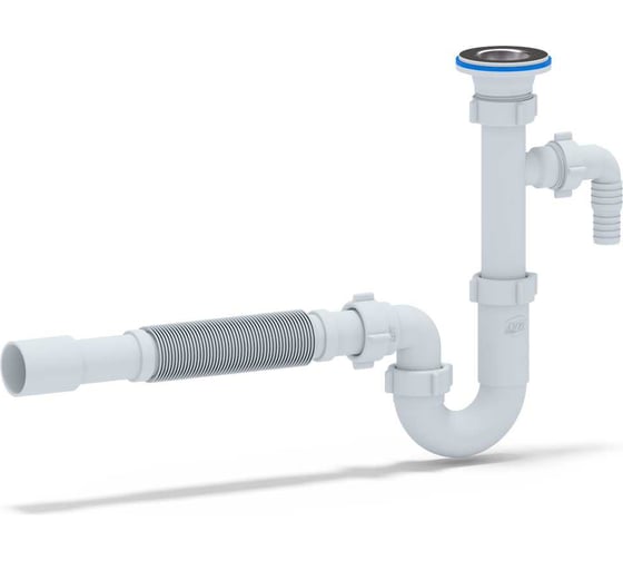 Изображение товара Сифон АНИ Пласт 1 1/4х32 прямоточный с отводом для с/м и г/т 32х40 DB1315