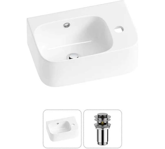 Изображение товара Комплект Wellsee 2 в 1 Lavinia Boho Bathroom Sink накладная/подвесная раковина 37x25 см 20216553R