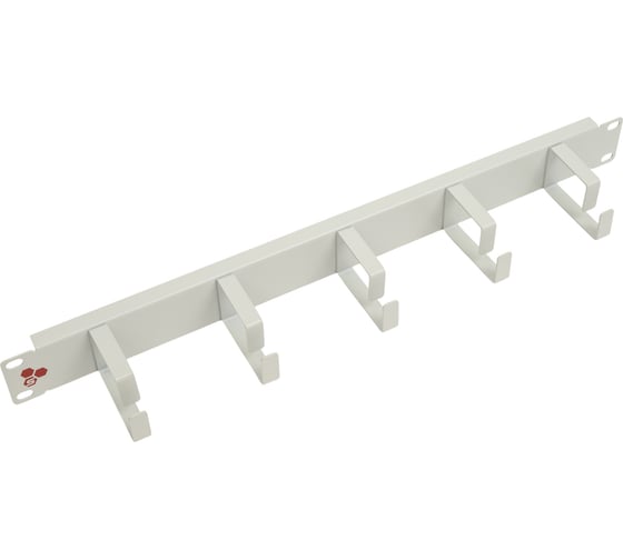 Изображение товара Органайзер SYSMATRIX для кабеля 1U с кольцами серый SA 0021.014