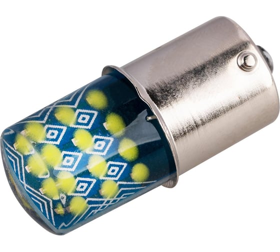 Изображение товара Автолампа диод SKYWAY S25 (P21W) 12V 24 COB BA15s 1-конт, белая, комп.2 шт, противотуманки/поворот/задний ход/стоп S08201537/K