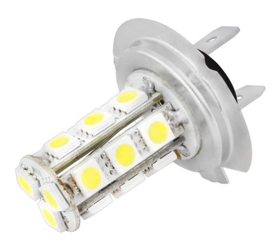 Изображение товара Автолампа диод SKYWAY H7 12V 18 SMD 1-конт, белая, комп.2 шт, дальний/ближний/противотуманки S08201022/K
