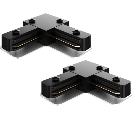 Изображение товара Соединитель L для однофазного шинопровода Geniled Черный (2 шт) 22017_2