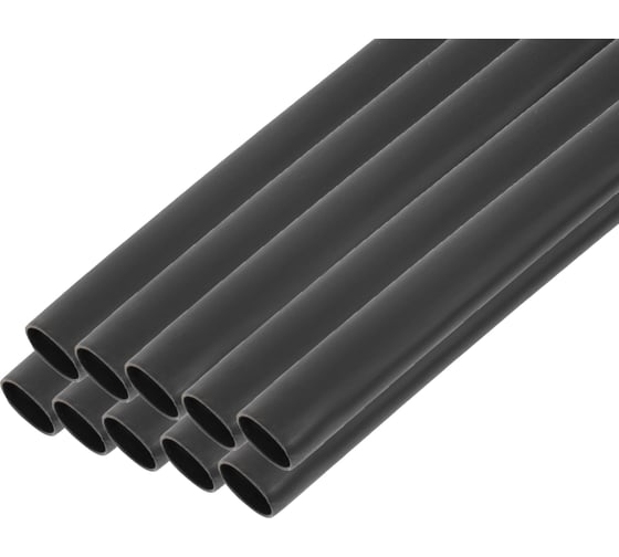 Изображение товара Трубка термоусадочная клеевая Gigant (4:1) 4/1, черная, 10шт по 1м G-80136