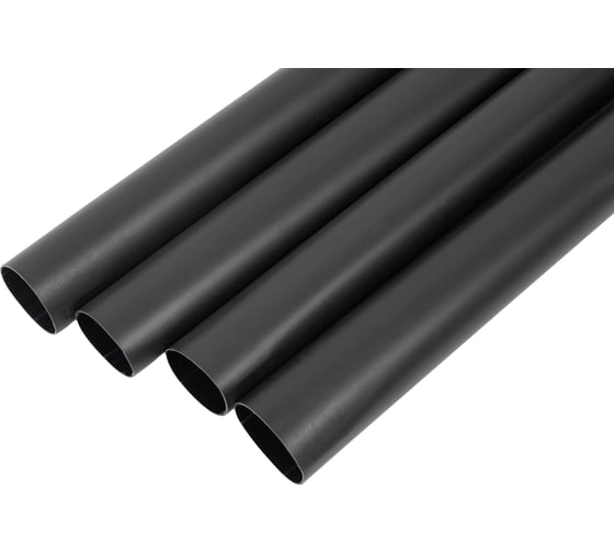 Изображение товара Трубка термоусадочная клеевая Gigant (4:1) 33/8мм, черная, 4шт по 1м G-80142