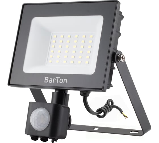 Изображение товара Прожектор светодиодный Barton BR-23 с д/д 30 Вт 6400К 2400Лм IP54 BR172L-30W2-PIR