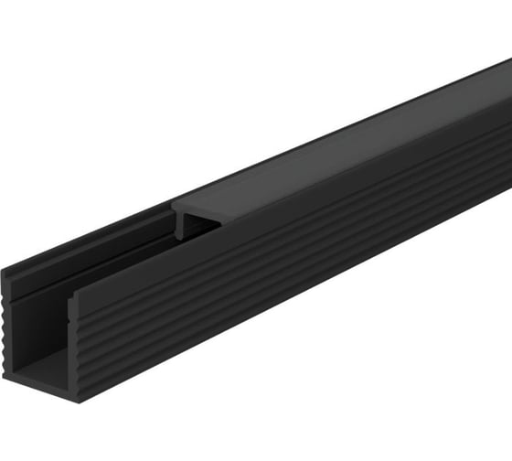 Изображение товара Профиль алюминиевый накладной WOLTA черный 8x9х2000мм для узкой ленты шириной 5мм WAP-S-8/9/2000-B
