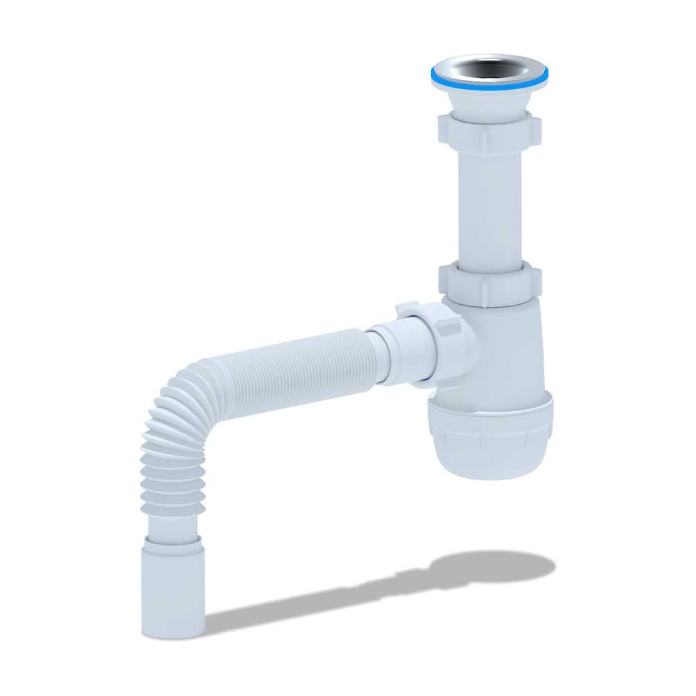 Изображение товара Сифон АНИ Пласт Грот 1 1/2х40 A0105 для кухонной мойки