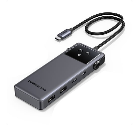 Изображение товара Конвертер UGREEN CM888 35998 UNO 6-in-1 4K60Hz USB-C To HDMI+2хUSB 3.2 A+2хUSB 3.2 C+PD Power Converter. Цвет: серый 35998_
