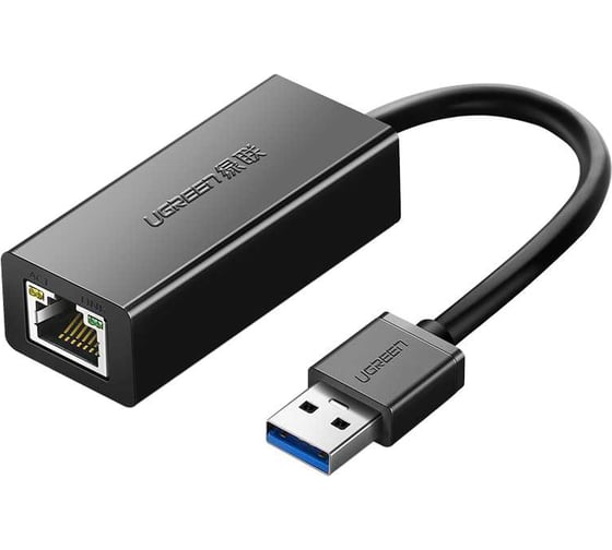 Изображение товара Адаптер UGREEN CR111 20256 USB 3.0 Gigabit Ethernet Adapter. Цвет: черный 20256_