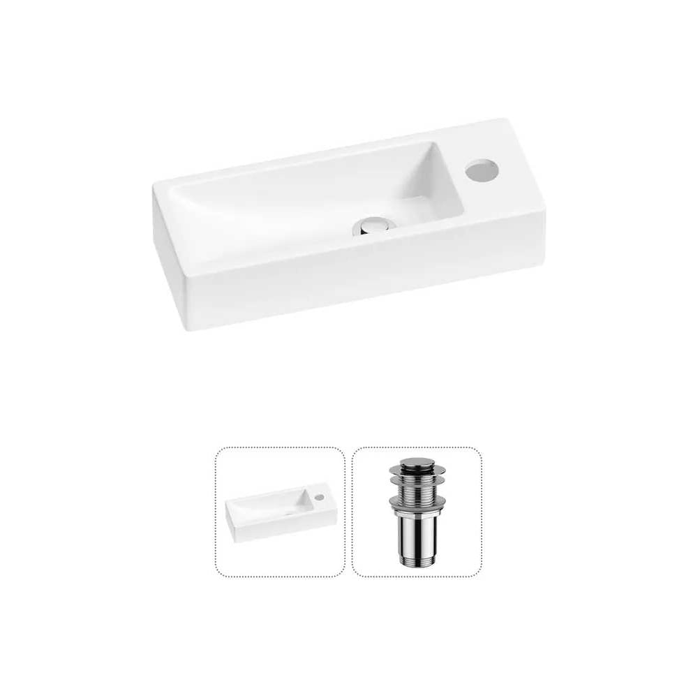 Комплект Wellsee 2 в 1 Lavinia Boho Bathroom Sink накладная/подвесная раковина 38x14 см 20215937R