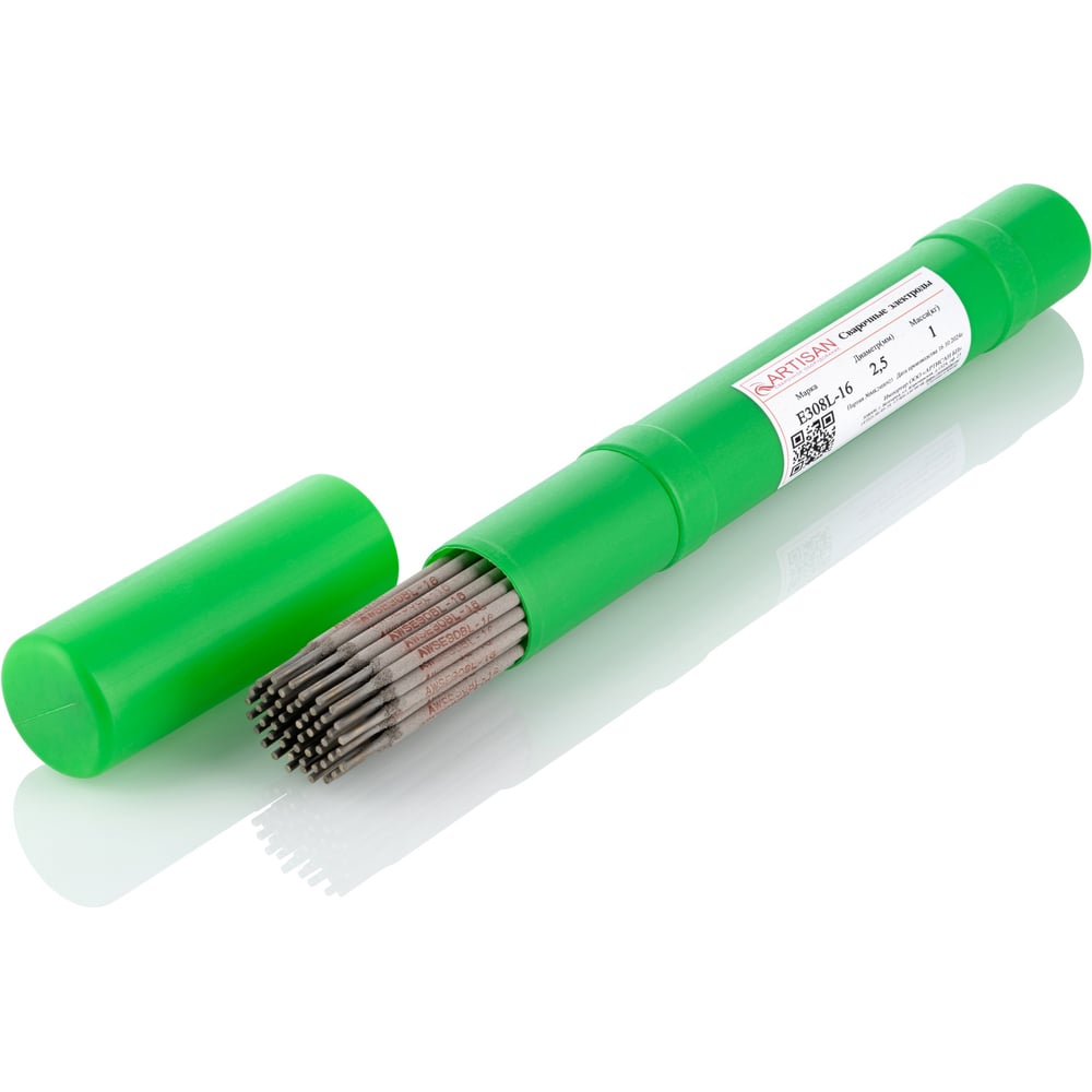 Изображение товара Электроды ARTISAN по нержавеющей стали Е308L-16, диаметр 2,5 мм, 1 кг