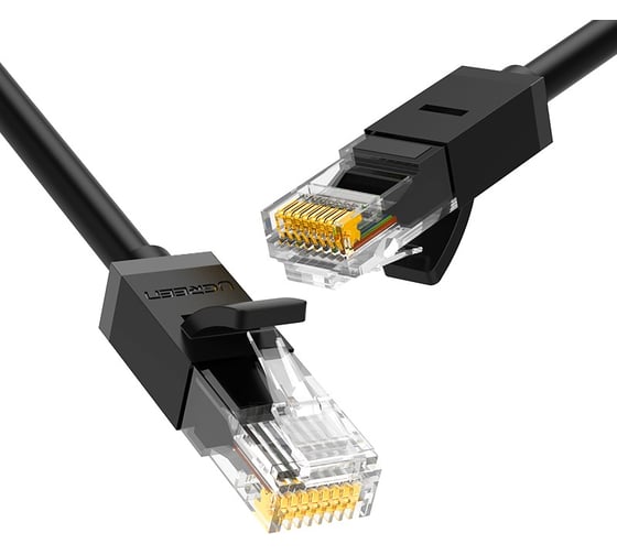 Изображение товара Кабель UGREEN сетевой NW102 20163 Cat 6 8-Core U/UTP Ethernet Cable. Длина: 8м. Цвет: черный 20163_