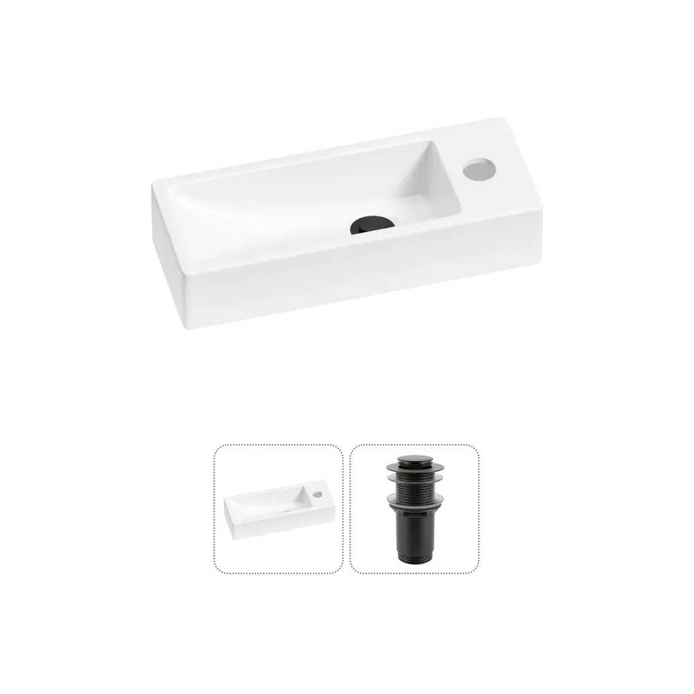 Комплект Wellsee 2 в 1 Lavinia Boho Bathroom Sink накладная/подвесная раковина 38x14 см 20215938R