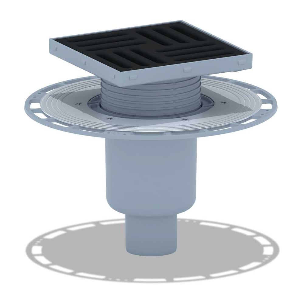 Изображение товара Вертикальный трап АНИ Пласт THQ5716 для пола с регулировкой и чугунной решеткой