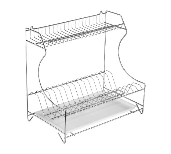 Изображение товара Сушилка для посуды GTV настольно-настенная 400x240x380, с поддоном, хром 26412