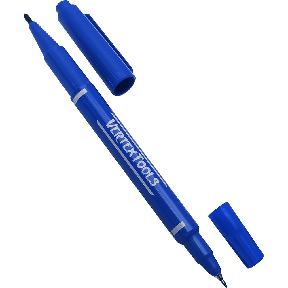 Строительный двухсторонний маркер vertextools маркер luxor перманентный двухсторонний синий 0 7 1мм 3012