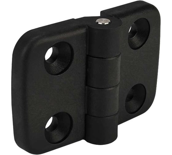 Изображение товара Комплект петля накладная универсальная черная АЛТЕРВИА Арт. A00070.1452525 (упаковка 2 штуки) A00070.1452525.2