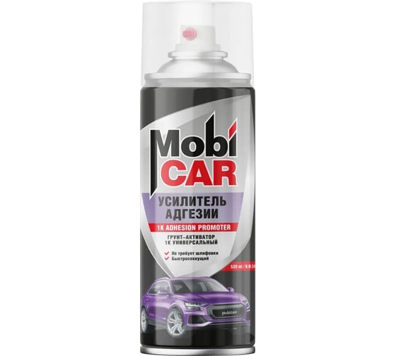 Изображение товара Аэрозольный грунт-усилитель адгезии MobiCAR 1К универсальный, активатор , 520 мл, бесцветный 0541-00 MC