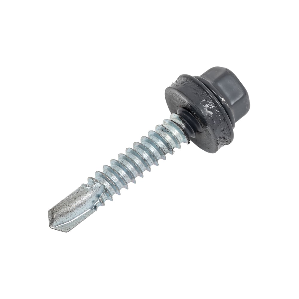 Изображение товара Саморез КРС Госкреп RAL7024 6,3x38, оцинкованный, 50 шт.