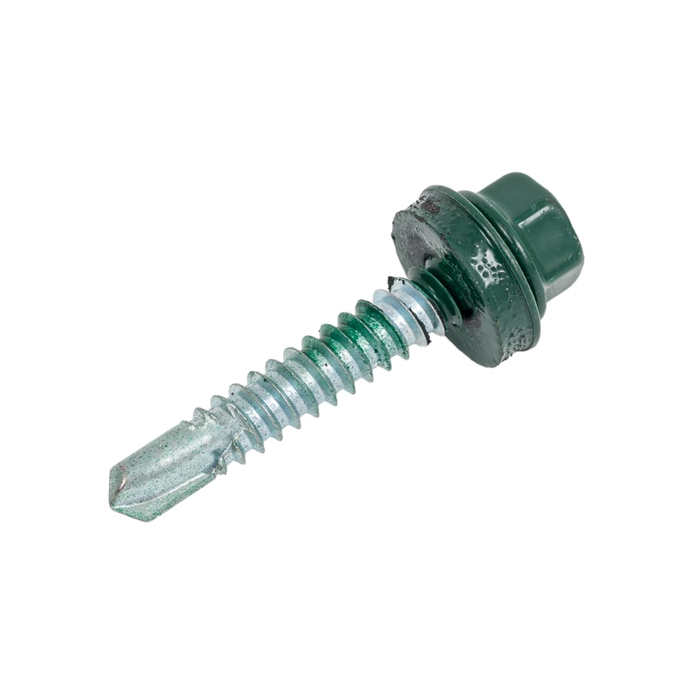 Изображение товара Саморез КРС Госкреп RAL6005 6,3x38 с пресс-шайбой (50 шт.)