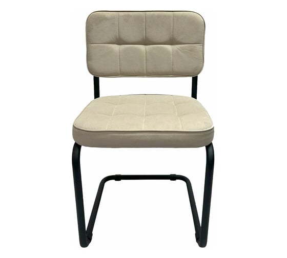 Изображение товара Стулья ОФИСМАГ КОМПЛЕКТ 2 шт, РС14М, черный каркас, велюр, бежевый, разобранные 533062