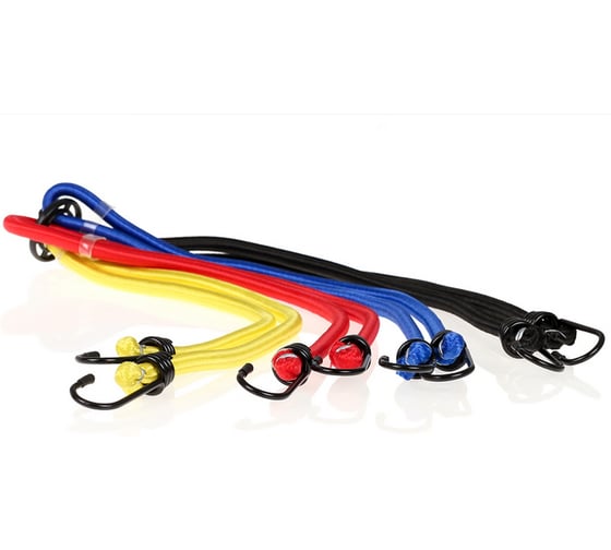 Изображение товара Резинка-паук для крепления багажа SKYBEAR 100 см, d 8, 4 шт, с кольцом 632840