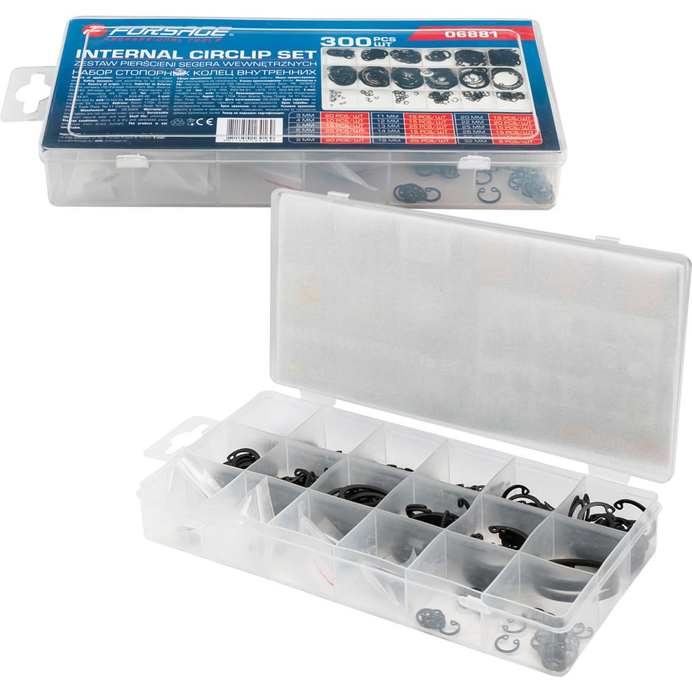 Изображение товара Набор стопорных колец внутренних Forsage 300 шт F-06881(65430)