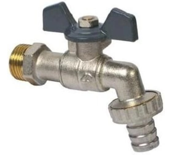 Изображение товара Кран шаровый ООО ПКФ Сварком д=15 б водоразборный под шланг (1 шт) s060058