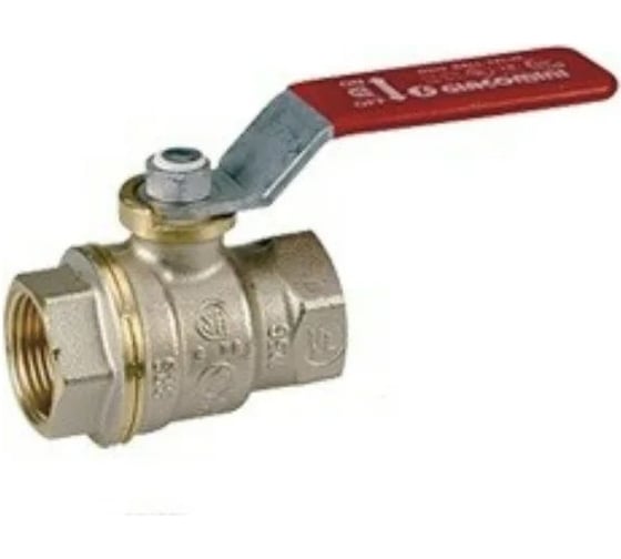 Изображение товара Кран шаровой с шаром Giacomini DADO, полнопроходной, ВР-ВР 2", ручка-рычаг, красная, никелированный GIA R910X028