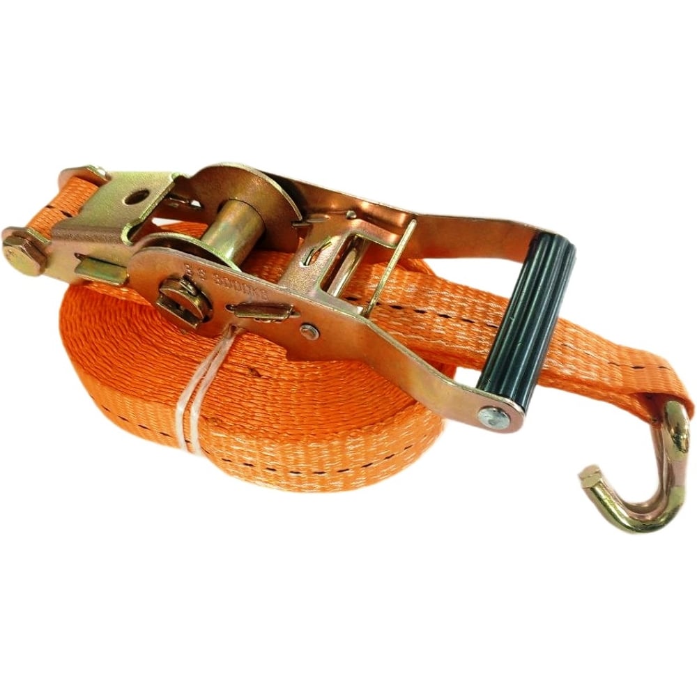 Изображение товара Ремень стяжной с крюками и фиксатором 3 м полупрофессиональный ООО Грузовые стропы