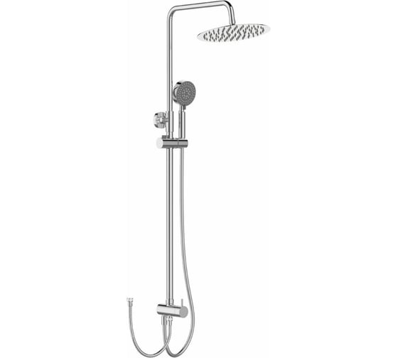 Изображение товара Душевая стойка без смесителя, с двумя гибкими шлангами BELBAGNO ANCONA хром ANCONA-DOC2FD-CRM