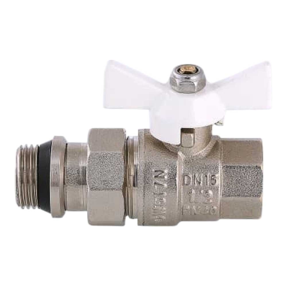 Изображение товара Кран шаровый Сварком д 15 мм полнопроходной с бабочковой ручкой