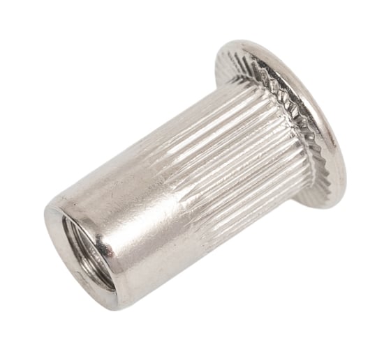 Изображение товара Заклепка-гайка ЦКИ М6x16 Плоская рифленная удлиненная A2 REX под пакет 3.1мм-4.5мм 10 шт. 4070037