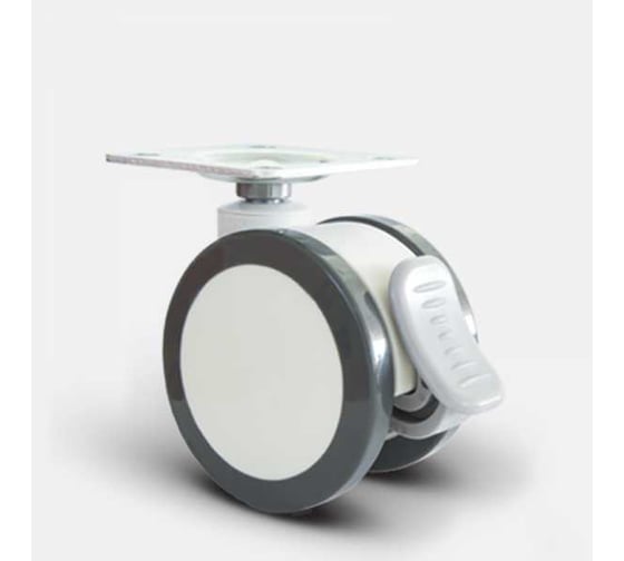 Изображение товара Колесо мебельное для медицинского оборудования MFK-TORG с тормозом, 50 мм, (EQ01 ZKP 50F) EQ01-ZKP-50F